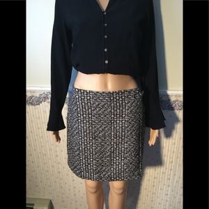 Banana Republic wool blend black/grey skirt
